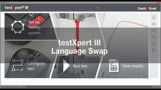 testXpert testsoftware - taalomschakeling